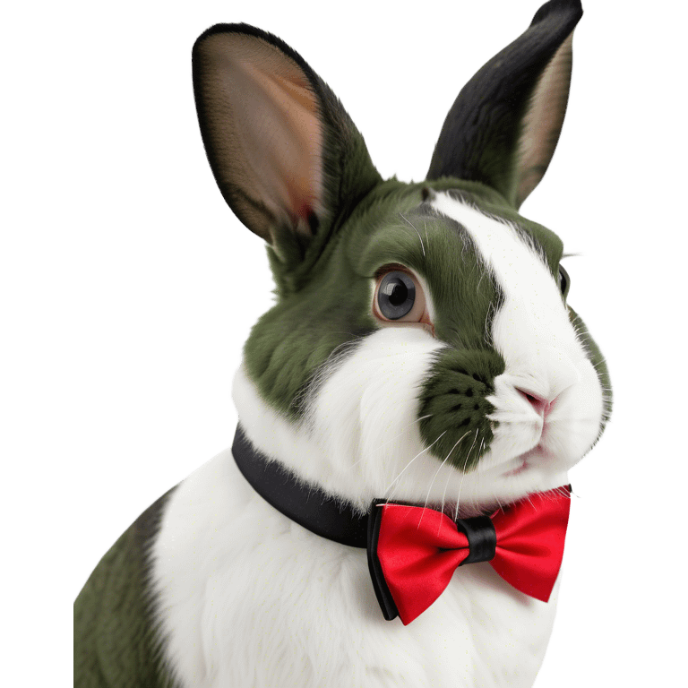 A black and white Dutch rabbit  emoji