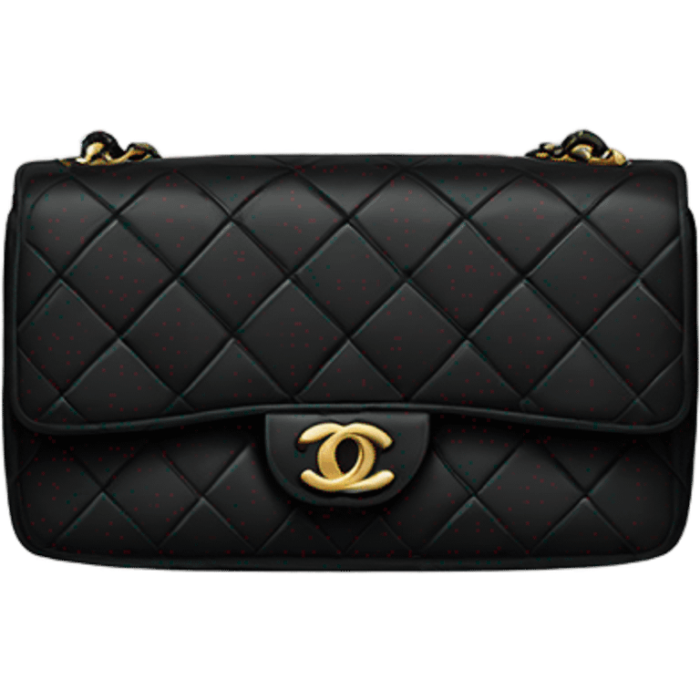 black Chanel bag emoji