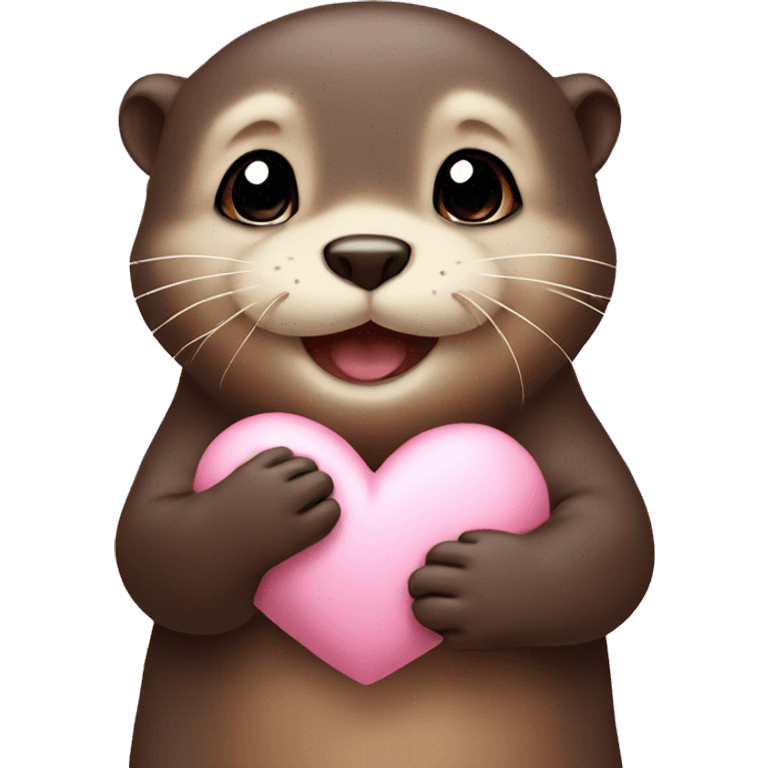 Otter Baby sending love emoji