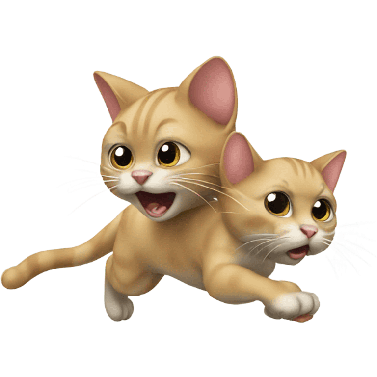 Cat chasing mouse  emoji