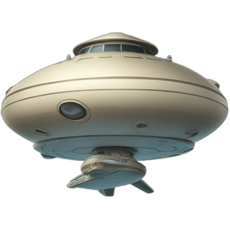 flying saucer with the inscription on the front of the sea ark emoji