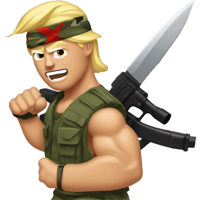 Donald trump rambo emoji