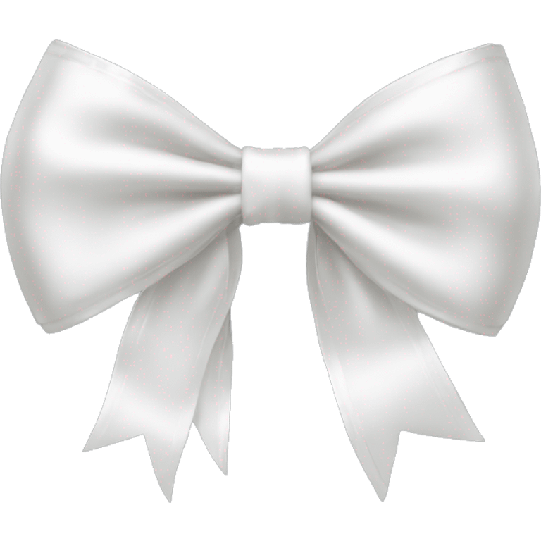 white satin bow emoji