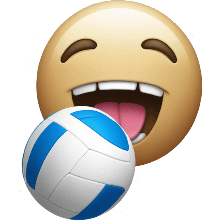 drooling volleyball emoji