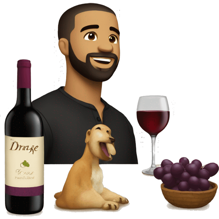 Drake and wine emoji