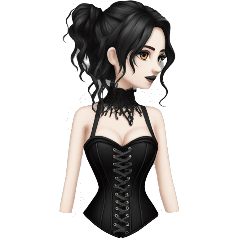 gothic  corset black emoji