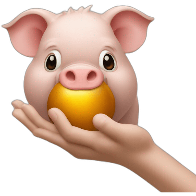 Un singe sur un cochon avec une bombe dans les mains emoji