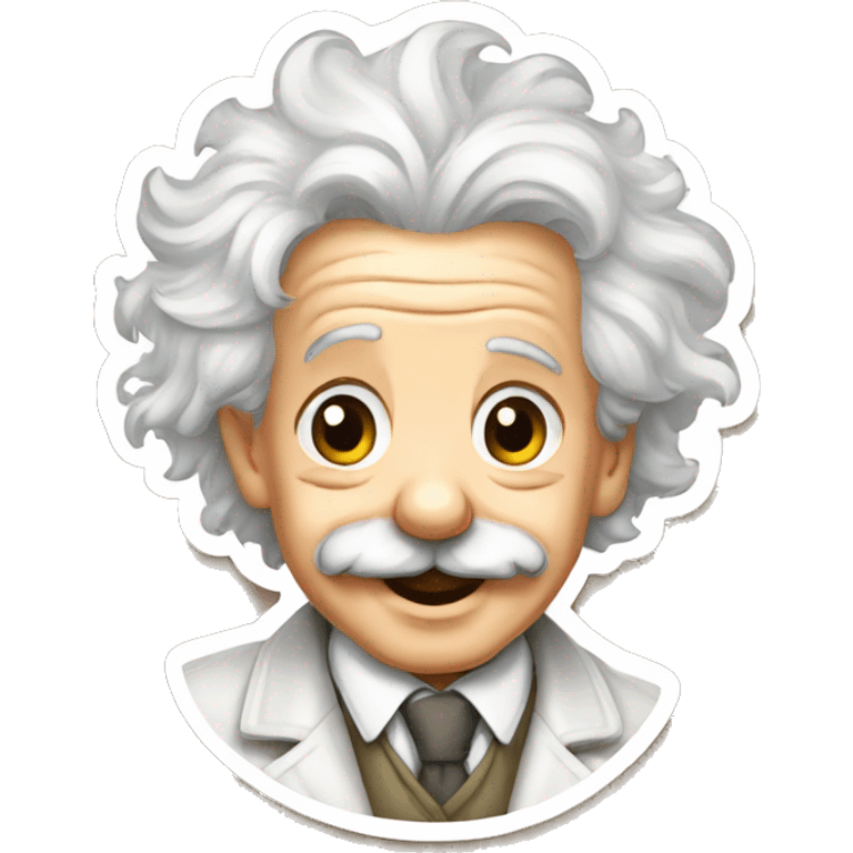 albert einstein happy Newborn sticker emoji