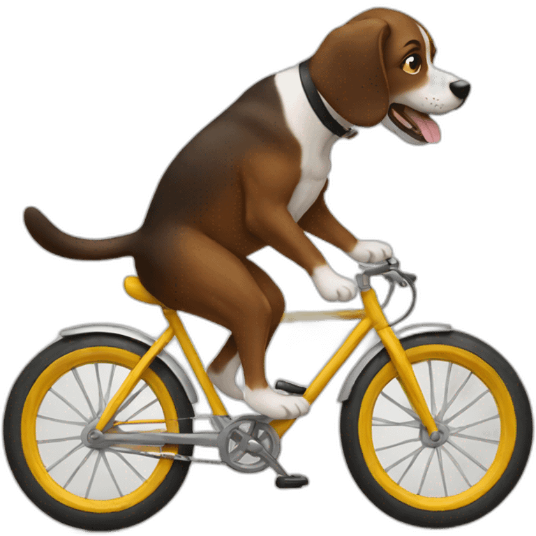 Dog driving bike emoji