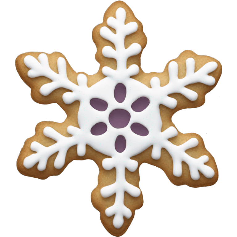 Single sugar snowflake cookie  emoji