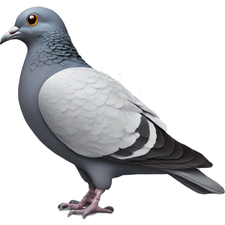 pigeon with visible brain emoji