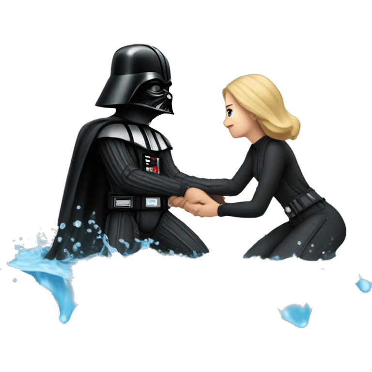 darth vader bending down in water immersing a britta emoji