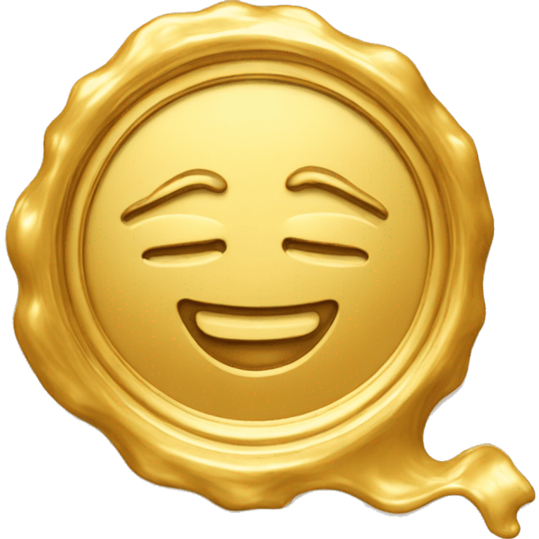 gold wax stamp emoji