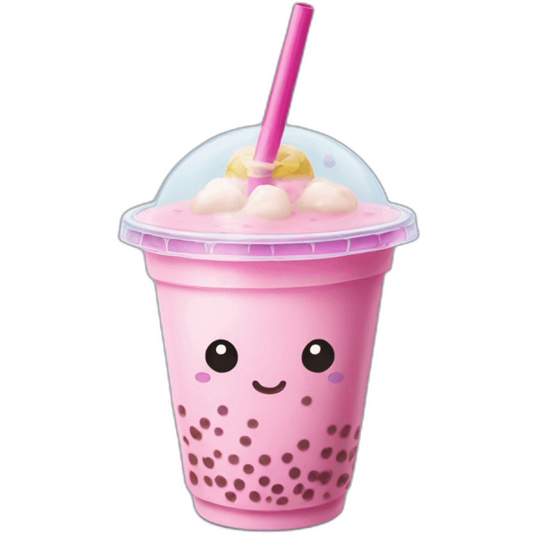 A bubble tea with a unicorn lid emoji