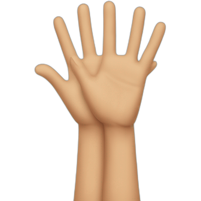 high-five two hands emoji