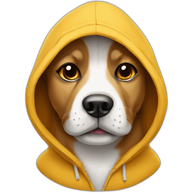 Dog wearing a hoodie emoji