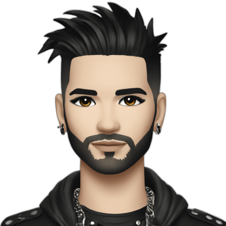 Bill Kaulitz Black highlights emoji