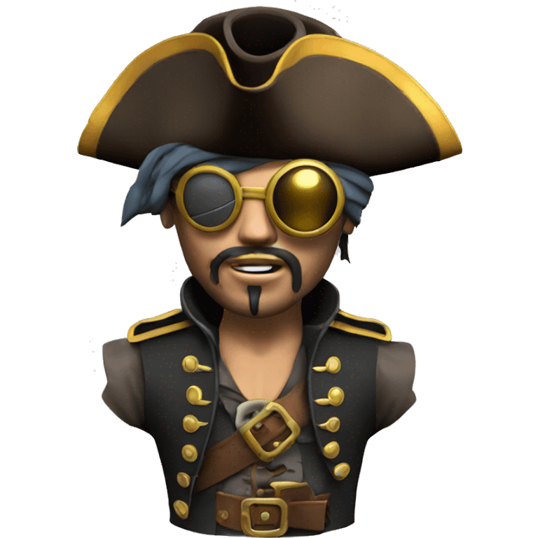 3d model pirate steampunk emoji