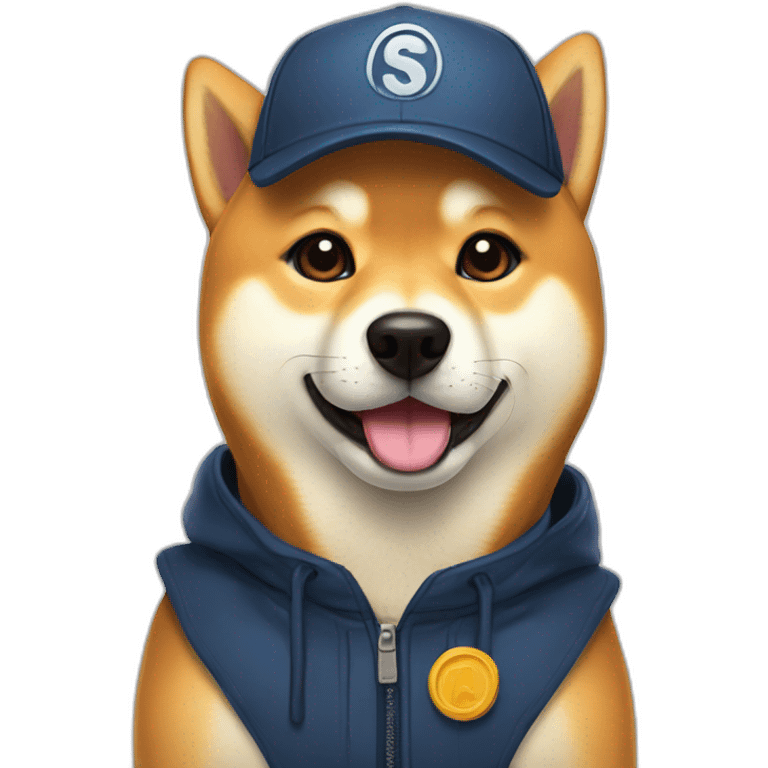 shiba inu with cap emoji