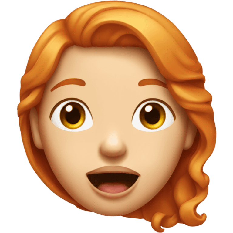 A ginger girl with her tounge out  emoji