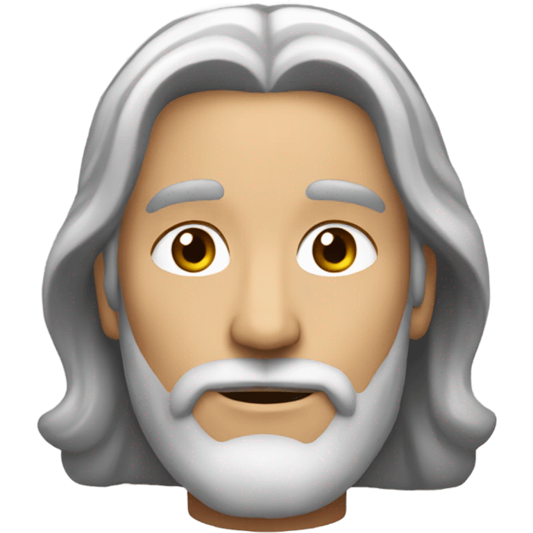 Crown short gray hair Jesus  emoji