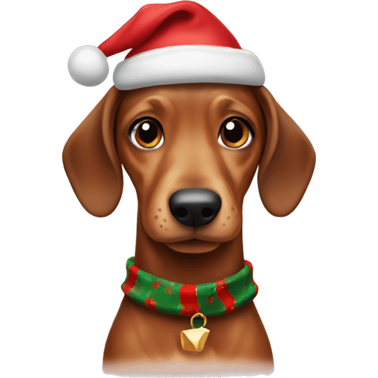 Deuschund with christmas clothes  emoji