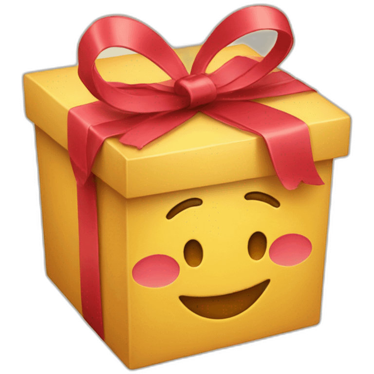 gift box with smile emoji