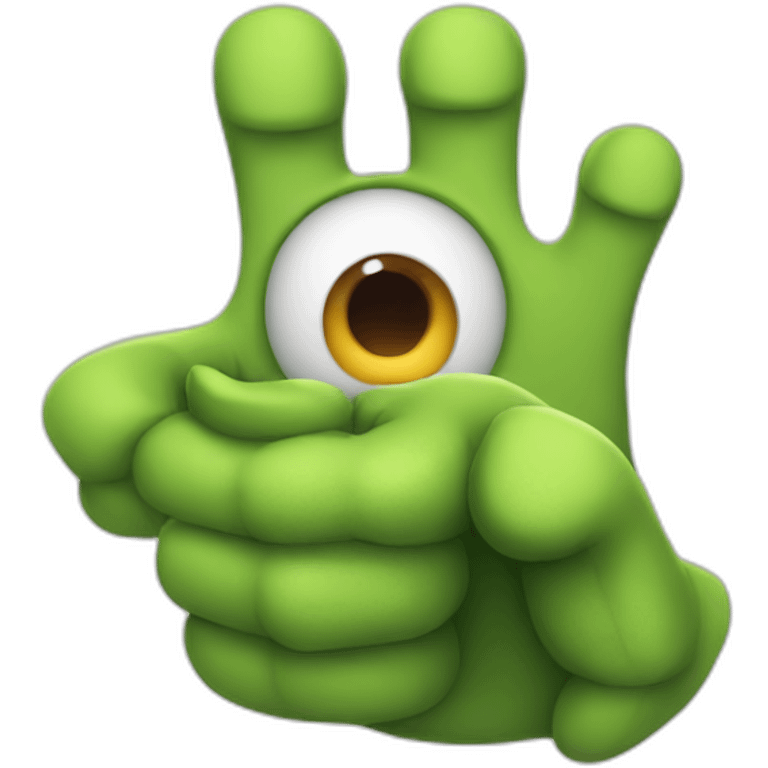 monster hand thumbs up emoji