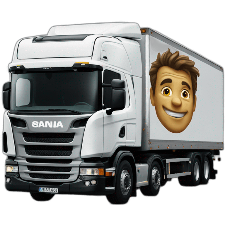 Peinture du film GENTELMEN sur un scania emoji