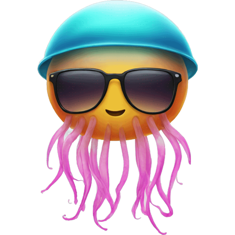 Jellyfish with sunglasses emoji