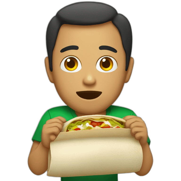 mexican eating a burrito emoji