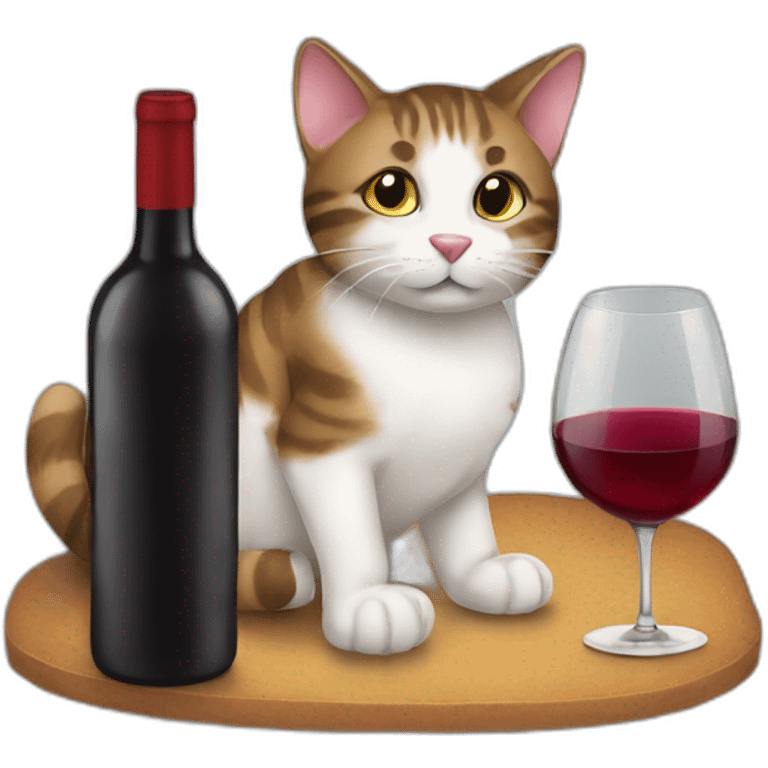 cat drinking wine emoji