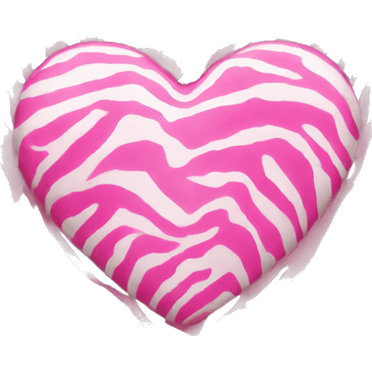 pink zebra print heart emoji