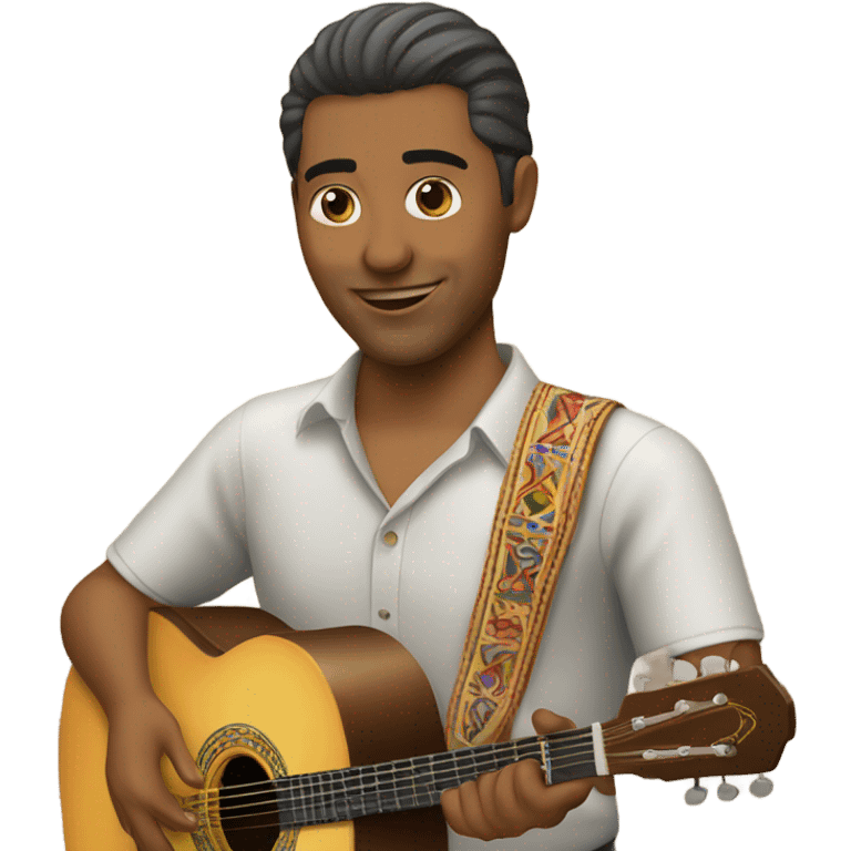 Traditional latin guitarist emoji