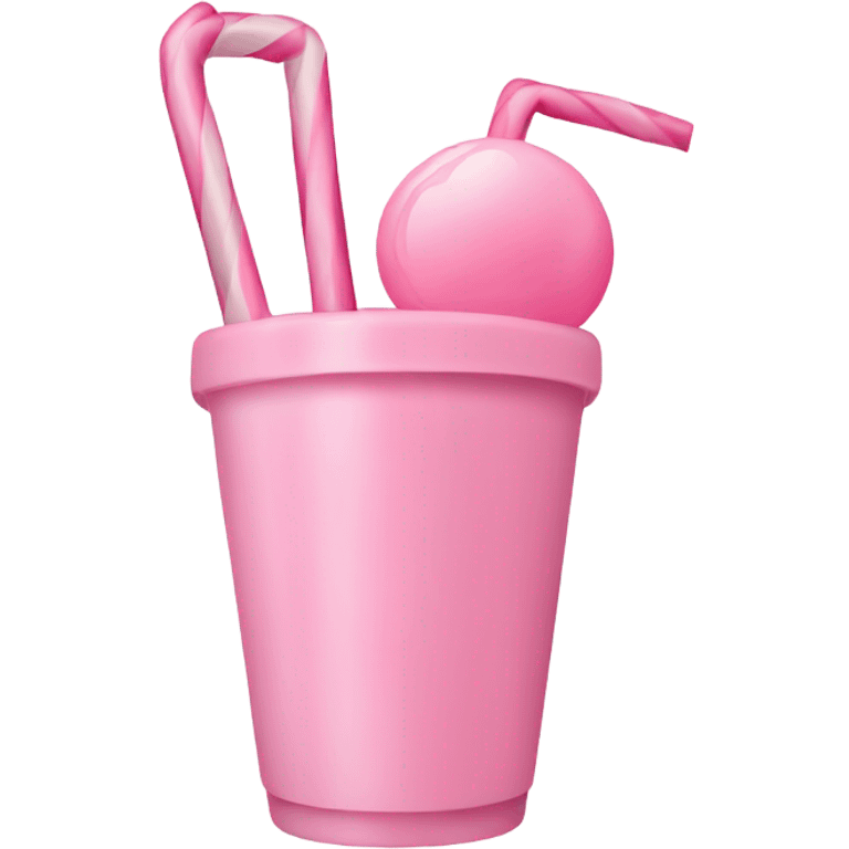 Light pink drink straw emoji