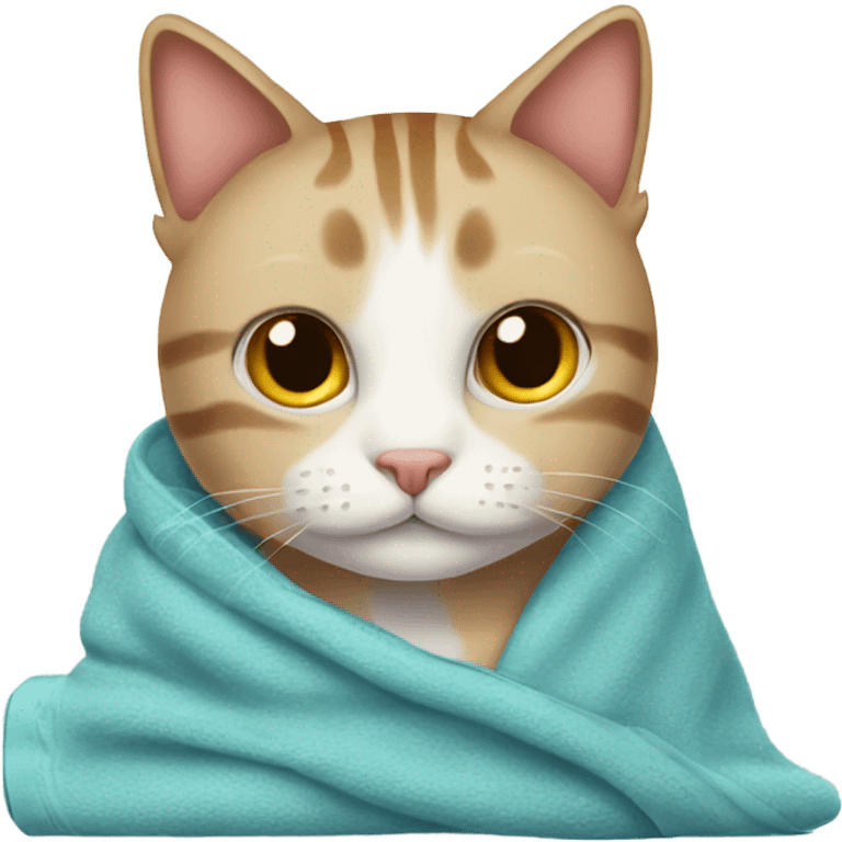 cat with blanket emoji