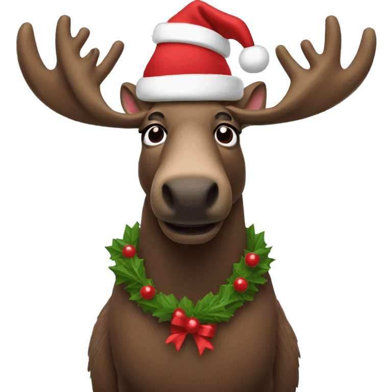 Holiday moose emoji