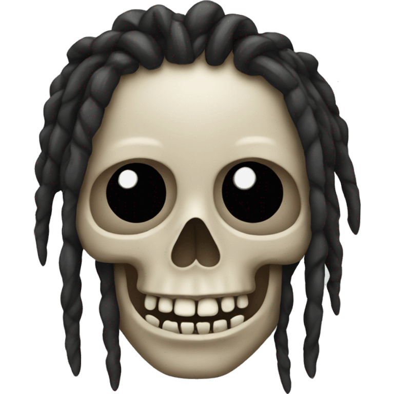 Skull with dreads emoji