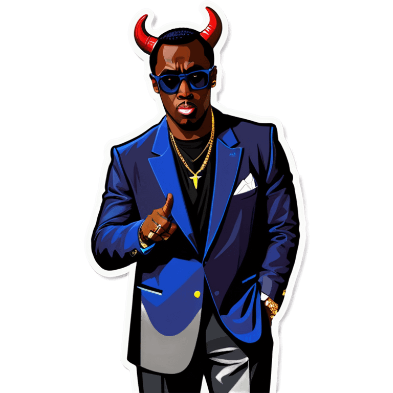 Sean Diddy Combs with Devil Horns emoji