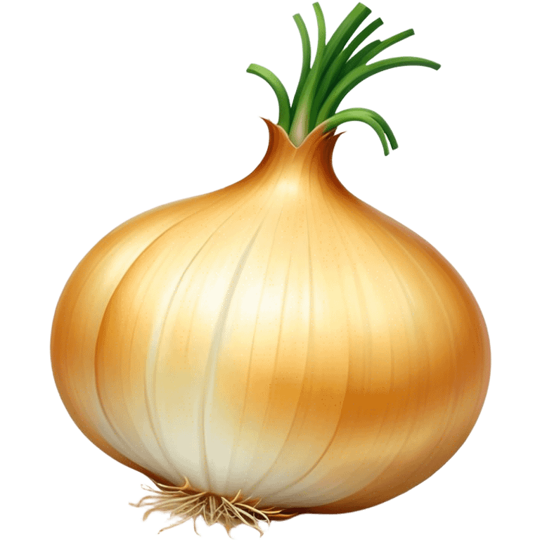 Cinematic crisp white onion, slightly peeled to reveal smooth layers, warm golden tones, rustic and fresh, soft glowing highlights. emoji