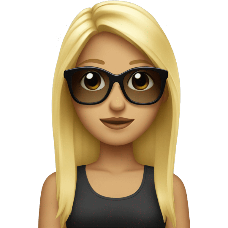 Blond Girl with sunglasses emoji