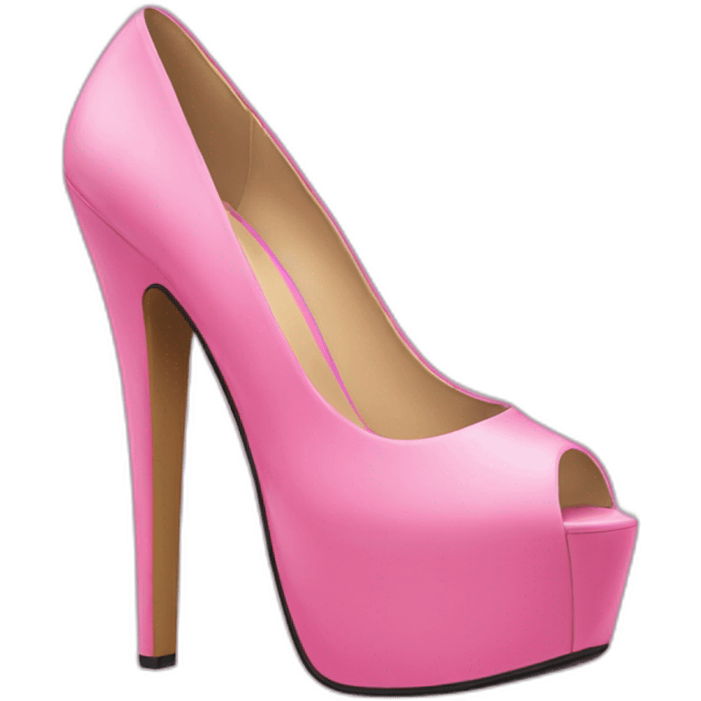 Peep-toes Pink platform High heels emoji