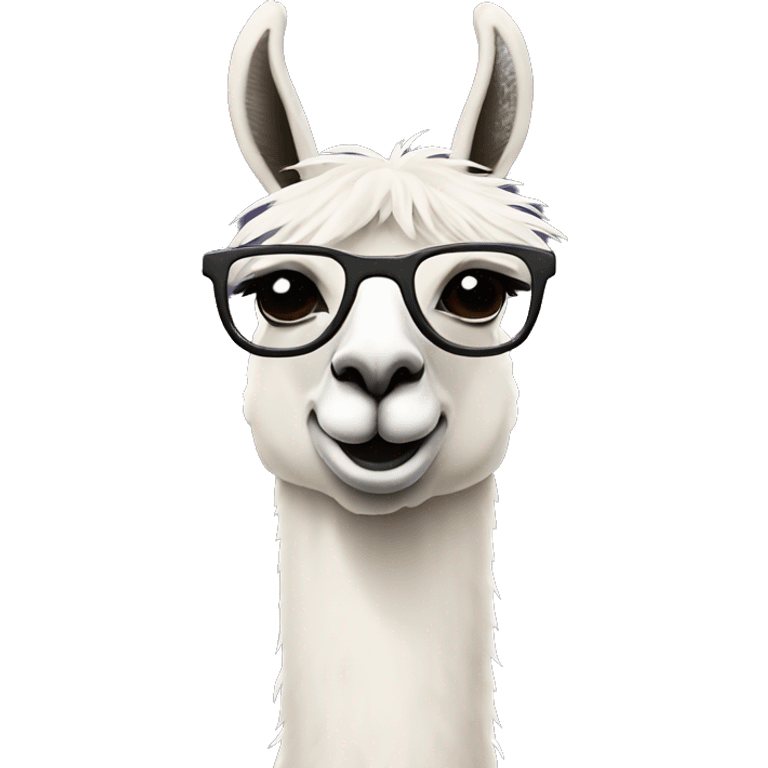 llama with fake nose and glasses emoji