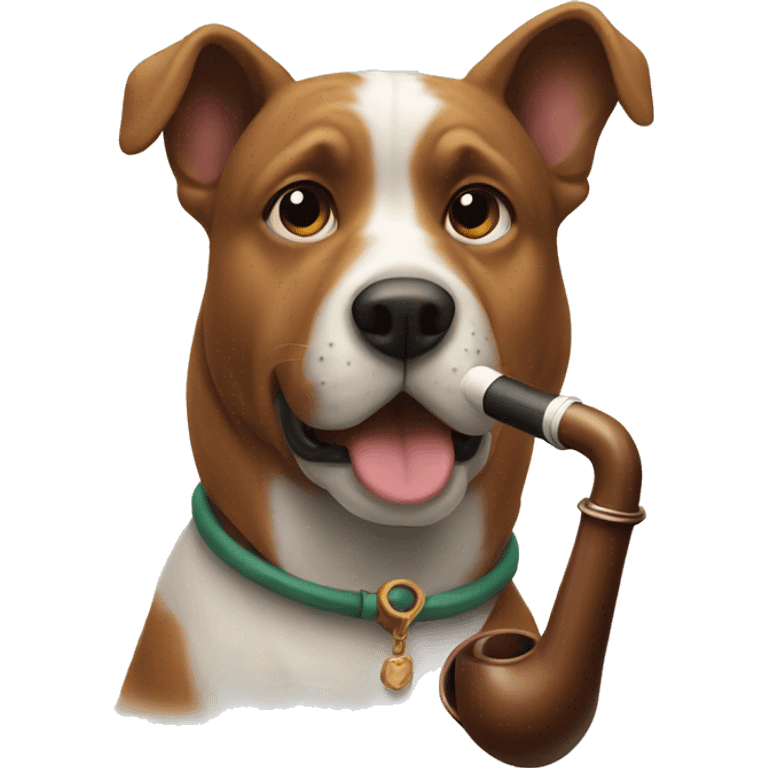 Dog with pipe  emoji