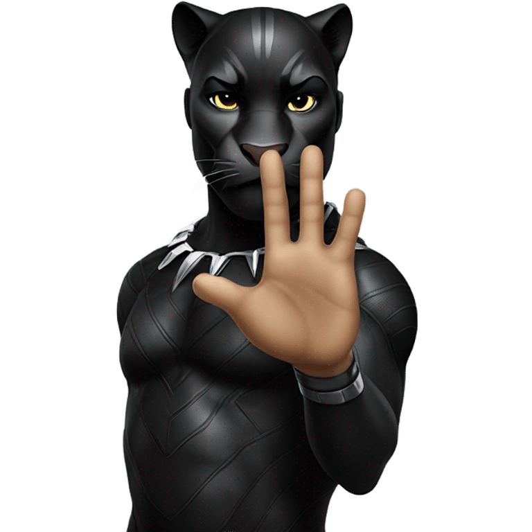 black panther holding up ok sign emoji