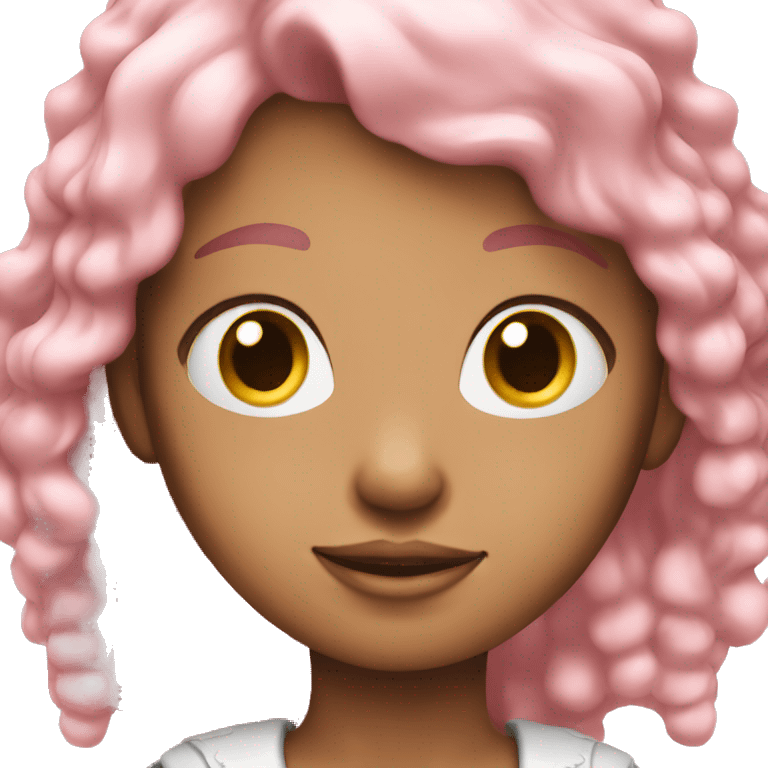 Pretty angel girl with pink hair  emoji