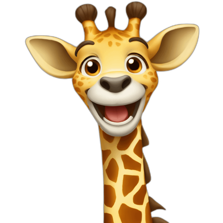 very happy girafe emoji