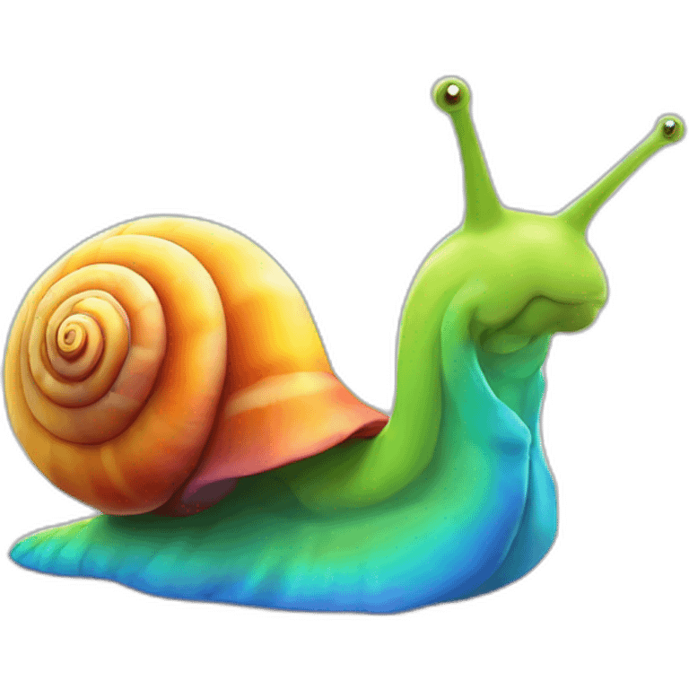 Rainbow snail emoji