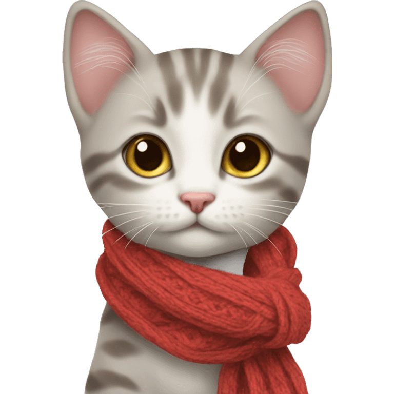 kitten in scarf emoji