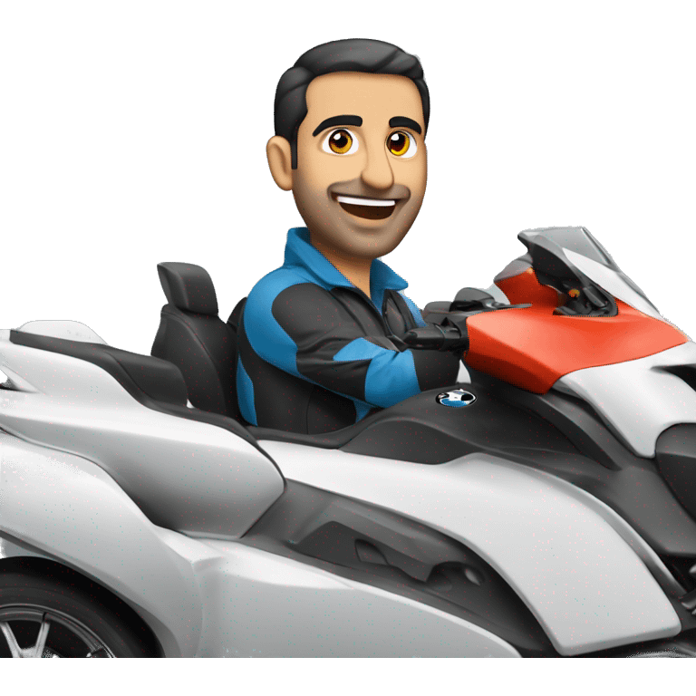 armenian guy driving bmw sport competition  emoji